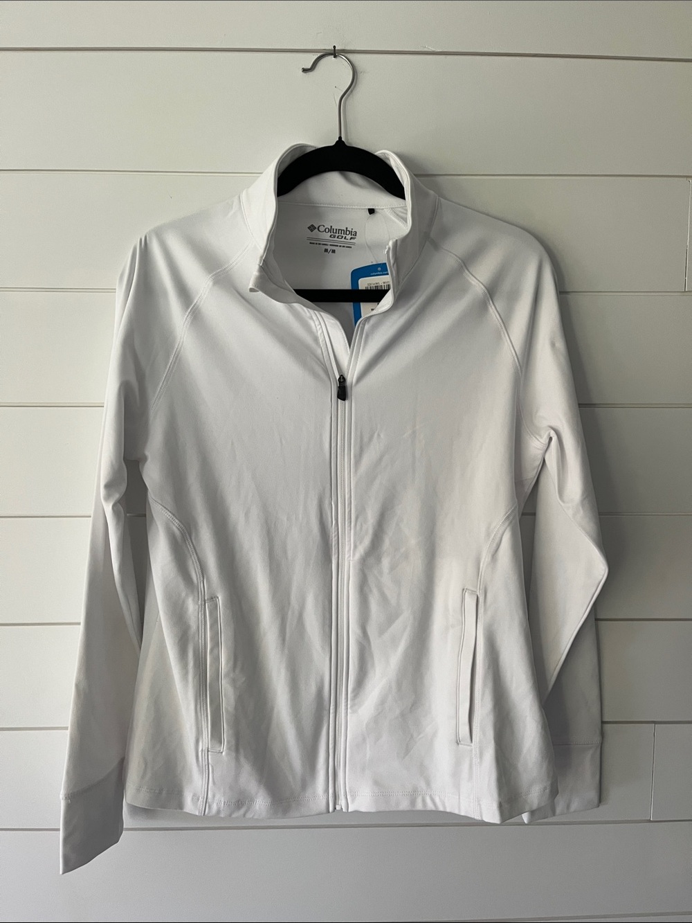 Columbia Women's White Full-Zip Omni-wick Green Keeper Golf Jacket
